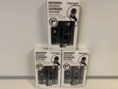 25 X BRAND NEW ITEMPO MODERN DESIGN SUPREME SOUND ALUMINIUM EARPHONES (8256/23)