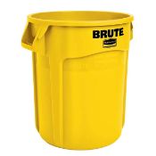 5 X BRUTE RUBBERMAID 121.1 LITRE YELLOW CONTAINERS