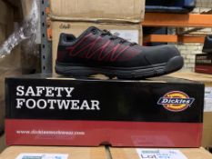 4 X BRAND NEW BOXED DICKIES LIBERTY WORK SHOES SIZE 11 BLACK/RED RRP £70 EACH