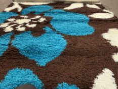 BRAND NEW SIENNA ZINNIA CHOCOLATE AND BLUE RUG 160 X 225