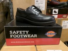 6 X BRAND NEW BOXED DICKIES EXEC SAFETY SHOES BLACK SIZE 6 RRP £60 EACH