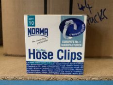 44 X PACKS OF 10 ALU ZINC HOSE CLIPS