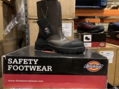 3 X BRAND NEW BOXED DICKIES STAFFORD SAFETY RIGGER BOOTS BROWN SIZE 5 RRP £70 EACH