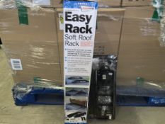 5 X BRAND NEW VENTURA ALLOY REAR CARRIERS AND 2 X EASY RACK SOFT ROOF RACKS