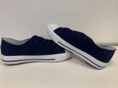 (NO VAT) 12 X BRAND NEW KIDS DIVISION NAVY SNEAKERS SIZE J2