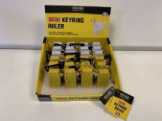 216 X BRAND NEW TOOL TECH MINI KEYRING RULERS IN DISPLAY BOXES (728/23)