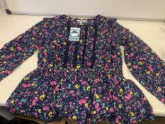 (NO VAT) 21 X BRAND NEW CHILDRENS DITSY BLOUSES AGE 9-10 YEARS