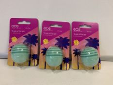 184 X BRAND NEW EOS SPF 40 LIP BALM WITH ALOE IN 4 BOXES (FLAVOURS MAY VARY)