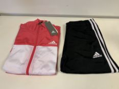 (NO VAT) 5 X BRAND NEW ADIDIAS CHILDRENS PINK FULL TRACKSUIT AGE 13-14 YEARS