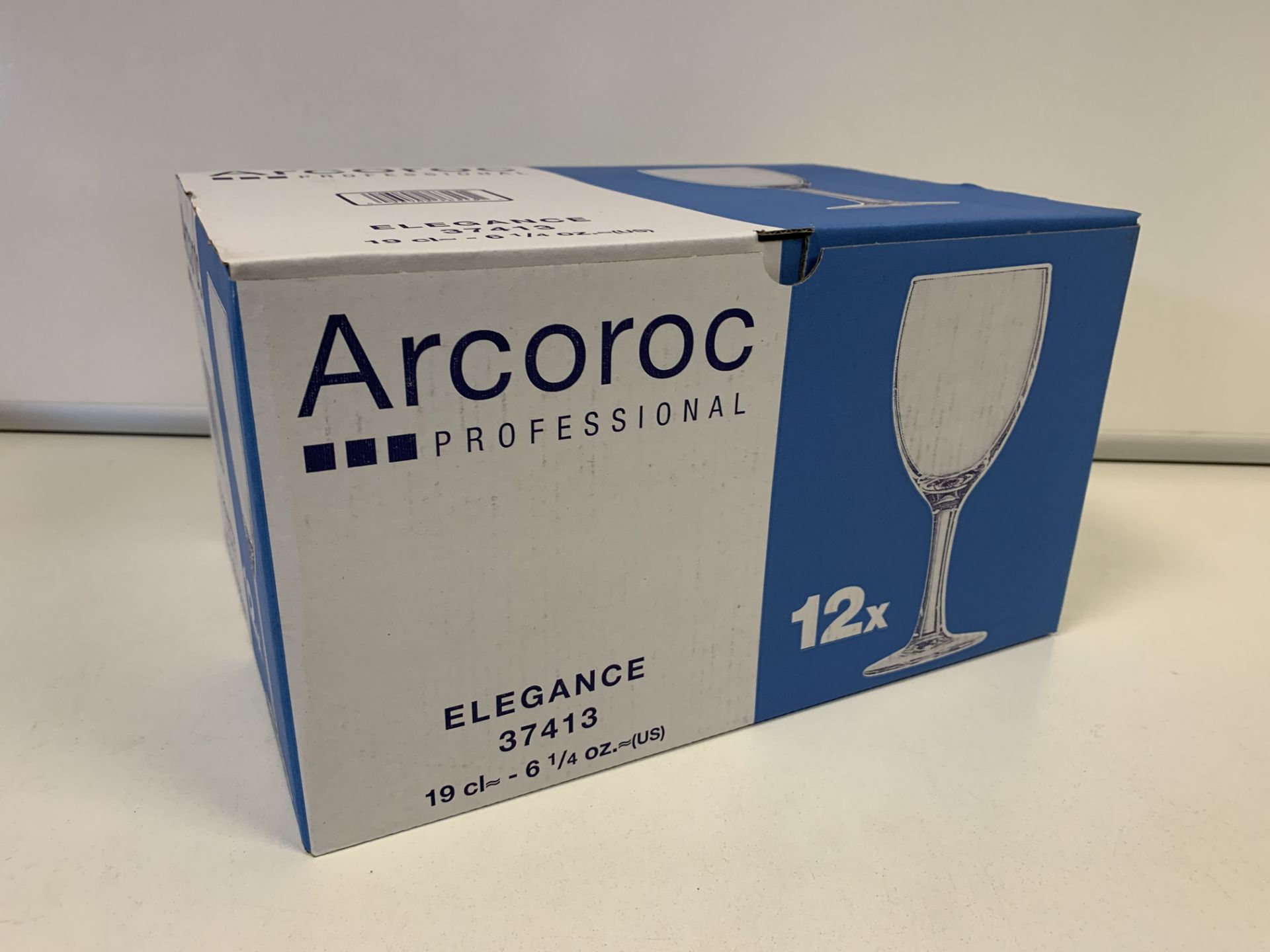144 X ARCOROC PROFESSIONAL 19CL ELEGANCE STEMGLASS GLASSES IN 3 BOXES