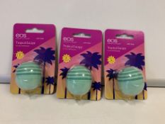 184 X BRAND NEW EOS SPF 40 LIP BALM WITH ALOE IN 4 BOXES (FLAVOURS MAY VARY)