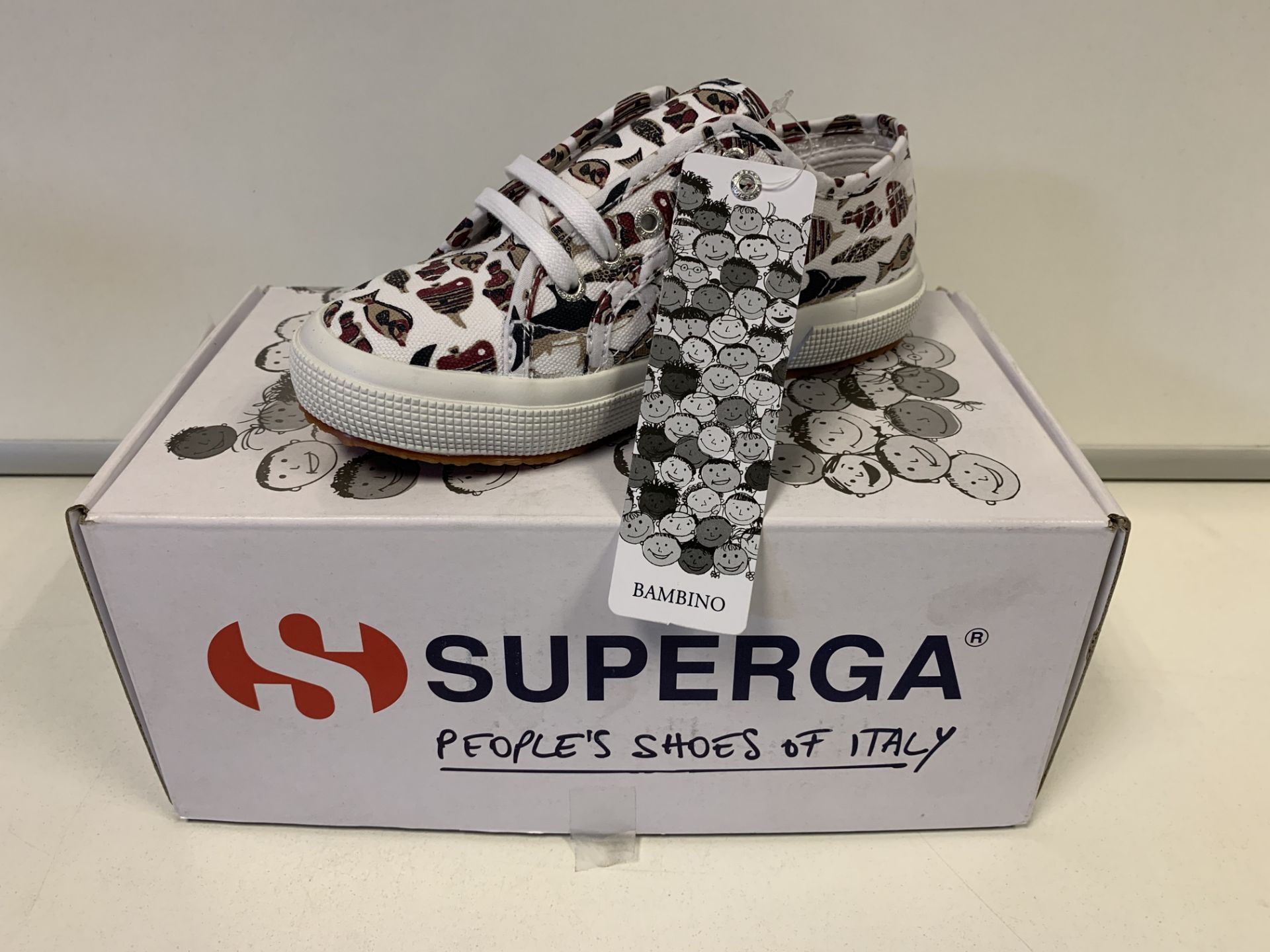 (NO VAT) 4 X BRAND NEW SUPERGA PRINT CHILDRENS TRAINERS VARIOUS SIZES