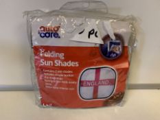 50 X BRAND NEW ENGLAND PAIR OF FOLDING SUN SHADES (402/23)