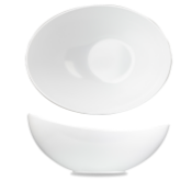 4 X BRAND NEW PACKS OF 2 CHURCHILL ALCHEMY MOONSTONE MELAMINE BUFFET BOWLS WHITE 35.5CM RRP £60