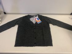 (NO VAT) 23 X BRAND NEW KIDS DIVISION GREY CARDIGANS SIZE 4 YEARS