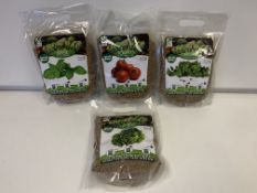 60 X BRAND NEW SEED BAGS INCLUDING BASIL, TOMATO, OREGANO ETC