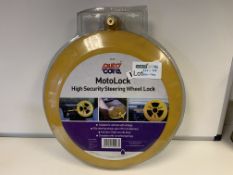 BRAND NEW AUTOCARE MOTOLOCK HIGH SECURITY STEERING WHEEL LOCK