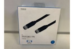 36 X BRAND NEW TESCO 5M STAELLITE CABLE (F-TYPE) (210/23)