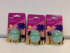 184 X BRAND NEW EOS SPF 40 LIP BALM WITH ALOE IN 4 BOXES (FLAVOURS MAY VARY)