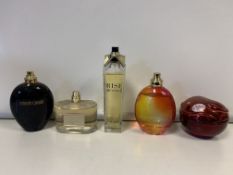 5 X TESTER PERFUMES 90-100% FULL DKNY, ROBERTO CAVALI ETC