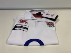 (NO VAT) 11 X BRAND NEW CHILDRENS ENGLAND RUGBY TOPS SIZE AGE 6