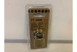 50 X BRAND NEW BOXED 31MM IRON PADLOCKS