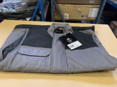 4 X BRAND NEW DICKIES EVERYDAY GREY/BLACK WORK PADDED WAISTCOAT SIZE XXL RRP £35 EACH