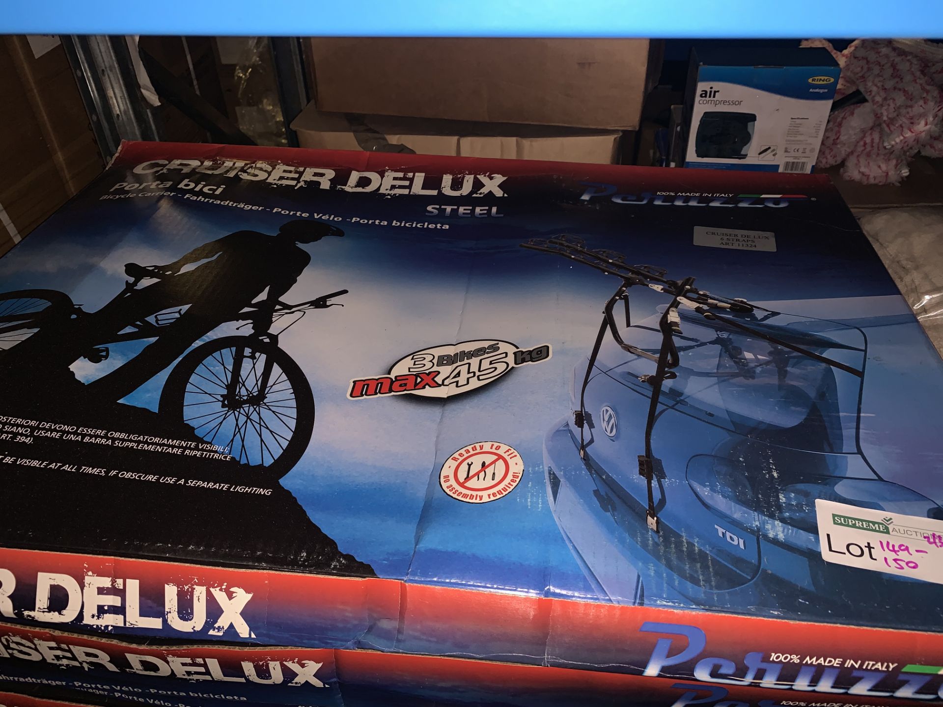 2 X BRAND NEW CRUISER DELUXE BIKE CARRIERS 3 BIKES UPTO 45KG