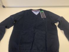 (NO VAT) 3 X BRAND NEW TOMMY HILFIGER NAVY JUMPERS SIZE 8 YEARS