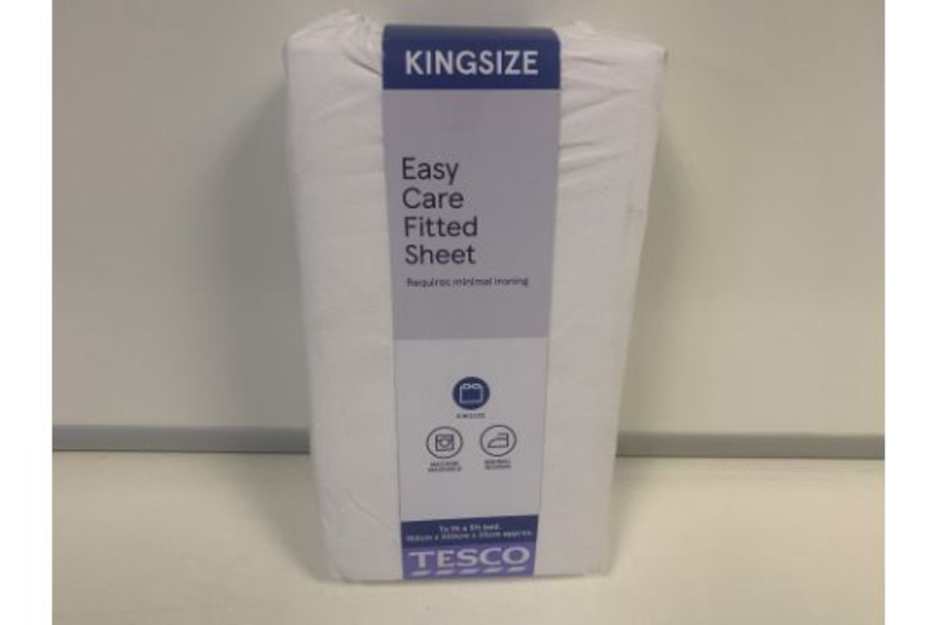 18 X BRAND NEW TESCO WHITE KING FITTED SHEETS