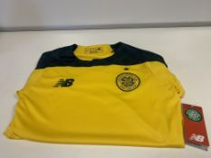 (NO VAT) 7 X BRAND NEW CELTIC FC GOLD AWAY SHIRTS SIZE SMALL BOYS