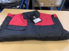 7 X BRAND NEW DICKIES EVERYDAY BLACK/RED WORK PADDED WAISTCOAT SIZE XXXL RRP £30 EACH