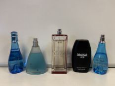 5 X TESTER PERFUMES 90-100% FULL INCLUDING DAVIDOFF ETC