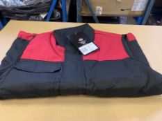 4 X BRAND NEW DICKIES EVERYDAY BLACK/RED WORK PADDED WAISTCOAT SIZE LARGE RRP £30 EACH