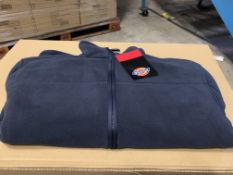 10 X BRAND NEW BOXED DICKIES NAVY BLUE PADDED FLEECE JACKET SIZE SMALL RRP £30 EACH