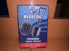 21 X BRAND NEW BLUECOL FOLDABLE SNOW SHOVELS