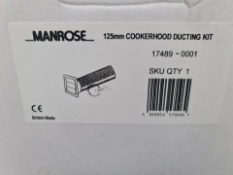 PALLET TO CONTAIN 30 x NEW BOXED MANROSE 125MM COOKERHOOD DUCTING KITS (86/18)