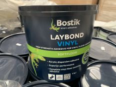 PALLET OF 48 X BOSTIK 5KG TUBS OF LAYBOND VINYL HIGH STRENGTH ADHESIVE FOR VINYL FLOOR COVERINGS