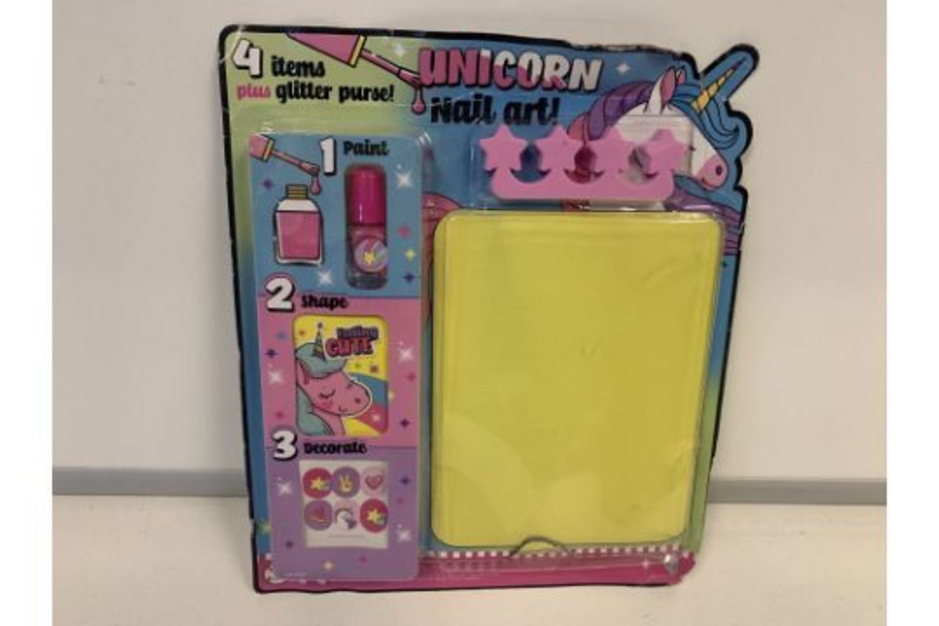 PALLET TO CONTAIN 1,280 x UNICORN NAIL ART SET (PURSE NOT INCLUDED)