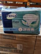 (H34) PALLET TO CONTAIN 60 x NEW SEALED PACKS OF 30 TENA FLEX PLUS LARGE PADS