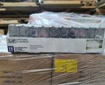 PALLET TO CONTAIN 500 x NEW SEALED INSTALLATION BOXES. SIZE: 2G 25MM GALVANISED STEEL (50x PACKS