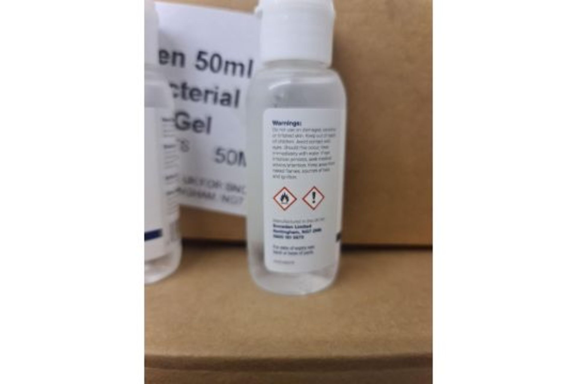 PALLET TO CONTAIN 1,500 x NEW SEALED SNOWDEN 50ML ANTI-BACTERIAL HAND GEL. CONTAINS 70% ALCOHOL. EXP - Image 2 of 3