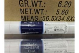 PALLET TO CONTAIN 720 x TESCO CLEAR ADHESTIVE FILM. 33CMx1M PER ROLL. RRP £3.99 EACH ROLL