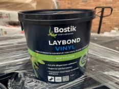 PALLET OF 100 X BOSTIK 5KG TUBS OF LAYBOND VINYL ACRYLIC DISPERSION ADHESIVE