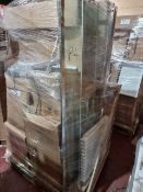 (P4) LARGE PALLET TO CONTAIN VARIOUS ITEMS TO INCLUDE: BATHROOM VANITY UNITS, COLUMN RADIATOR,