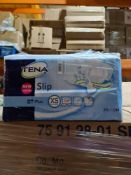 (H32) PALLET TO CONTAIN 36 x NEW SEALED PACKS OF 30 TENA SLIP PLUS PADS EXTRA SMALL