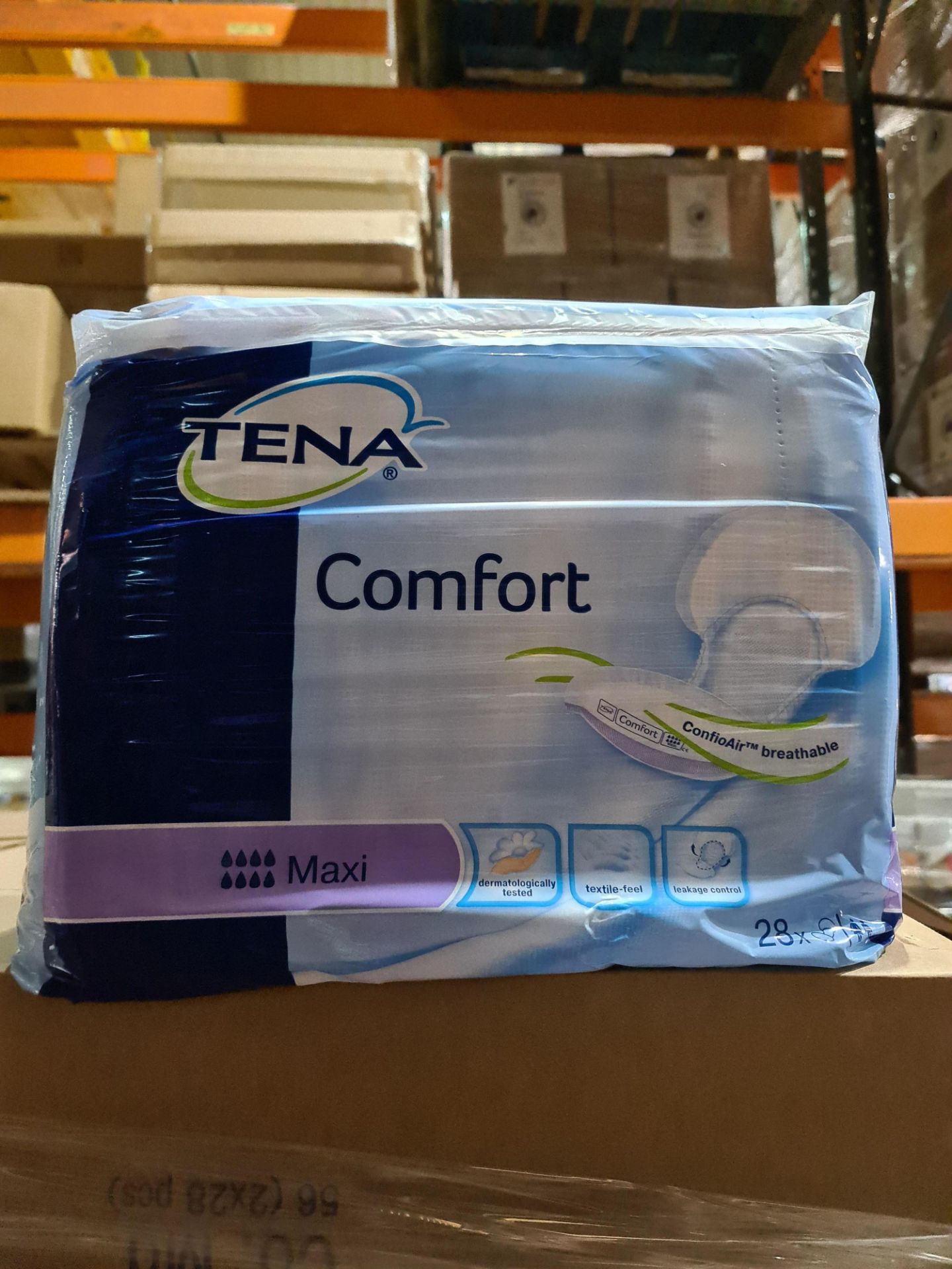 (H31) PALLET TO CONTAIN 40 x NEW SEALED PACKS OF 28 TENA COMFORT MAXI PADS
