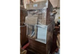 (P5) LARGE PALLET TO CONTAIN VARIOUS ITEMS TO INCLUDE BATHROOM MIRROR CABINET, VANITY UNITS ETC