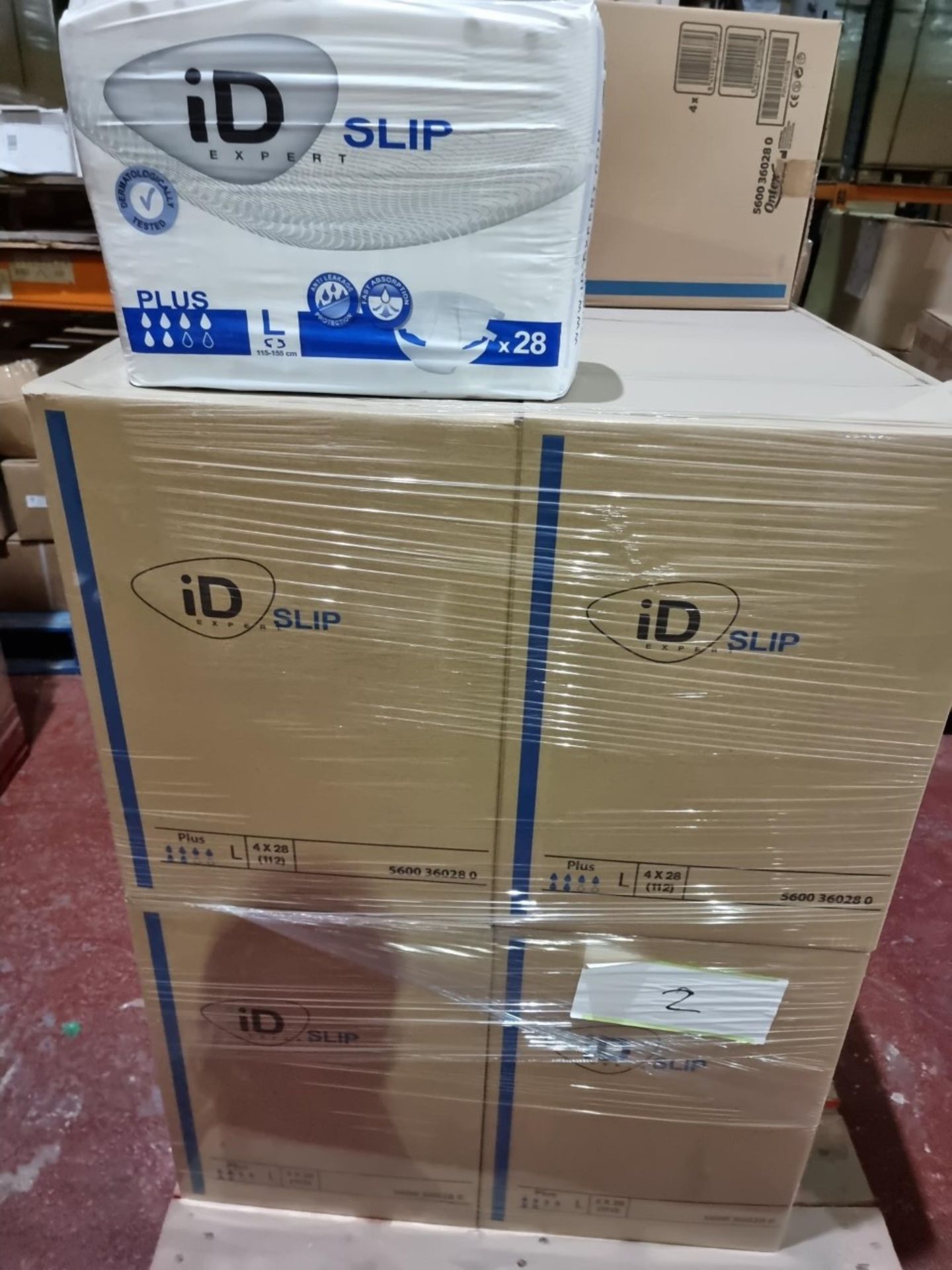 NO VAT (J102) PALLET TO CONTAIN 52 x NEW SEALED PACKS OF 28 ID SLIP PLUS ANTI LEAKAGE PROTECTION