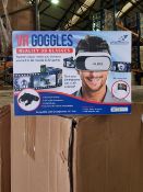 PALLET TO CONTAIN 100 x NEW BOXED FALCON VR GOGGLES - REALITY 3D GLASSES. TURN YOUR SMART PHONE INTO